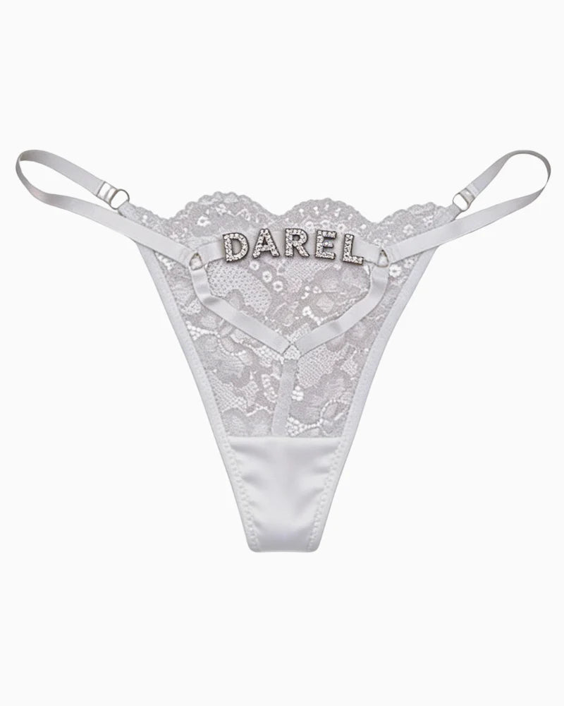 Signature "Lace" Name Thong