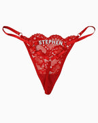 Signature "Lace" Name Thong