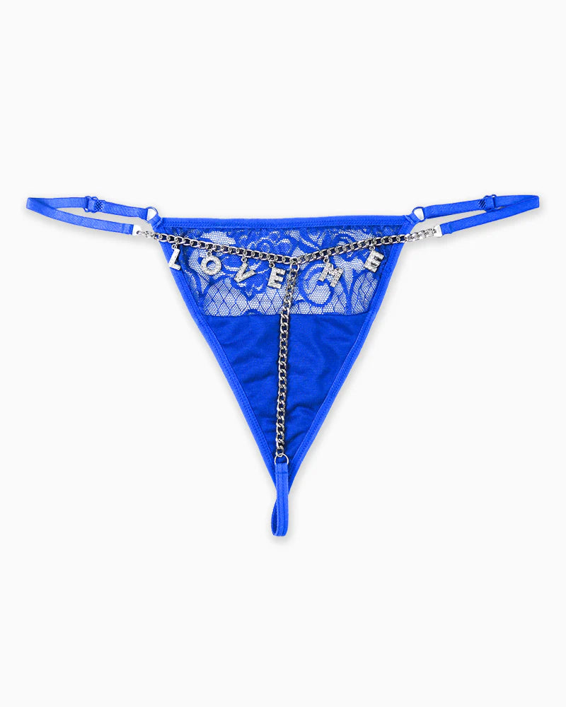 Signature "Chain" Name Thong