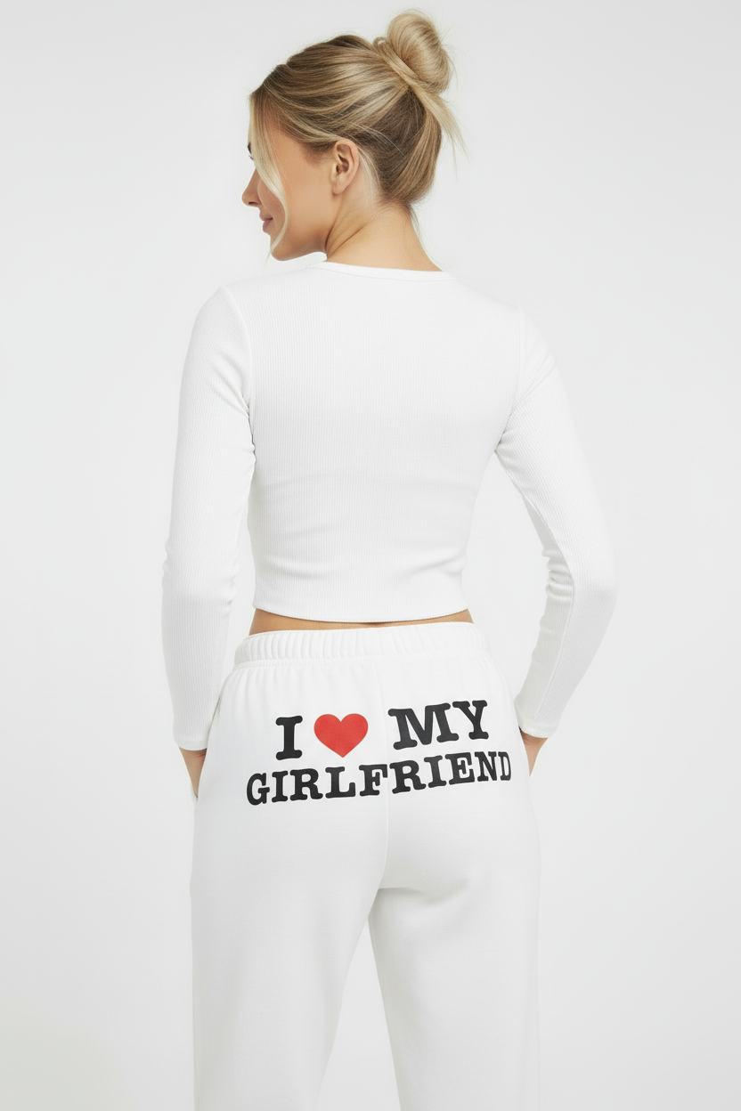 Vita mysbyxor - I Love My Girlfriend